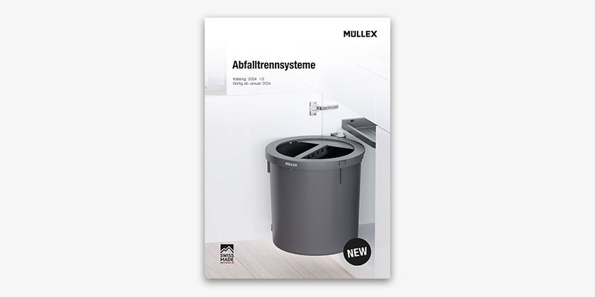 L’assortiment complet des systèmes de tri des déchets de MÜLLEX sur plus de 70 pages.