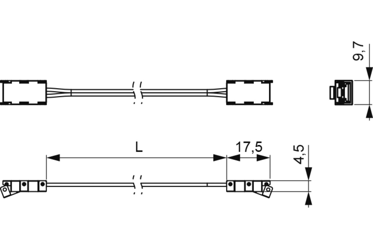 Cavo di collegamento COB/SMD 8 8 mm L&S Tudo/COB 12 V / 24 V