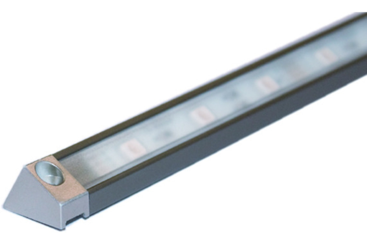 Lampes LED en applique Derby II E-motion Light 24 V, fabriqué sur mseure avec embouts, alimentation à gauche