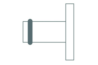 Handtuchhaken ø15x36mm PHOS