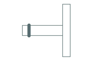 Handtuchhaken ø8x36mm PHOS