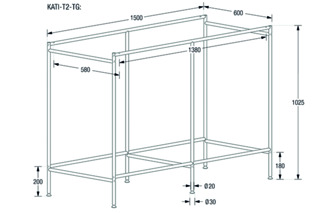 Piètement de table PHOS