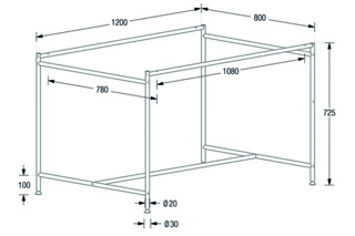 Piètement de table PHOS