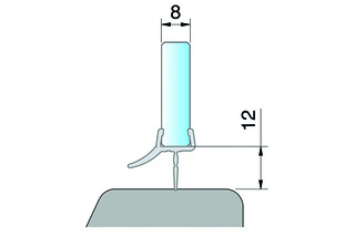 Joint d'étanchéité pour douche avec hydrofuge et profils d'étanchéité à lèvre 8864 PAULI+SOHN