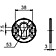 Rosette per maniglie e bocchette per chiavi GLUTZ Piatto glide 51023/51024 interno