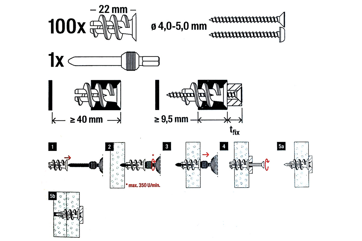 Schnellmontagedübel FISCHER GKM