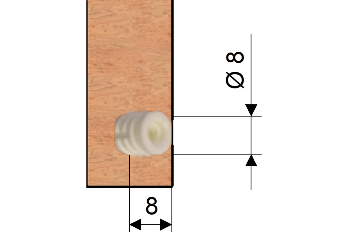 Verbinder LAMIFIX mit M 4-Schraube