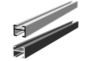 Binari per tende HAMOTEC HM-100 con Maxi-scanalatura di scorrimento VS 57