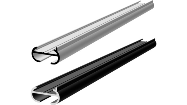 Rails à rideaux HAMOTEC avec rainure glissante Maxi HM 207