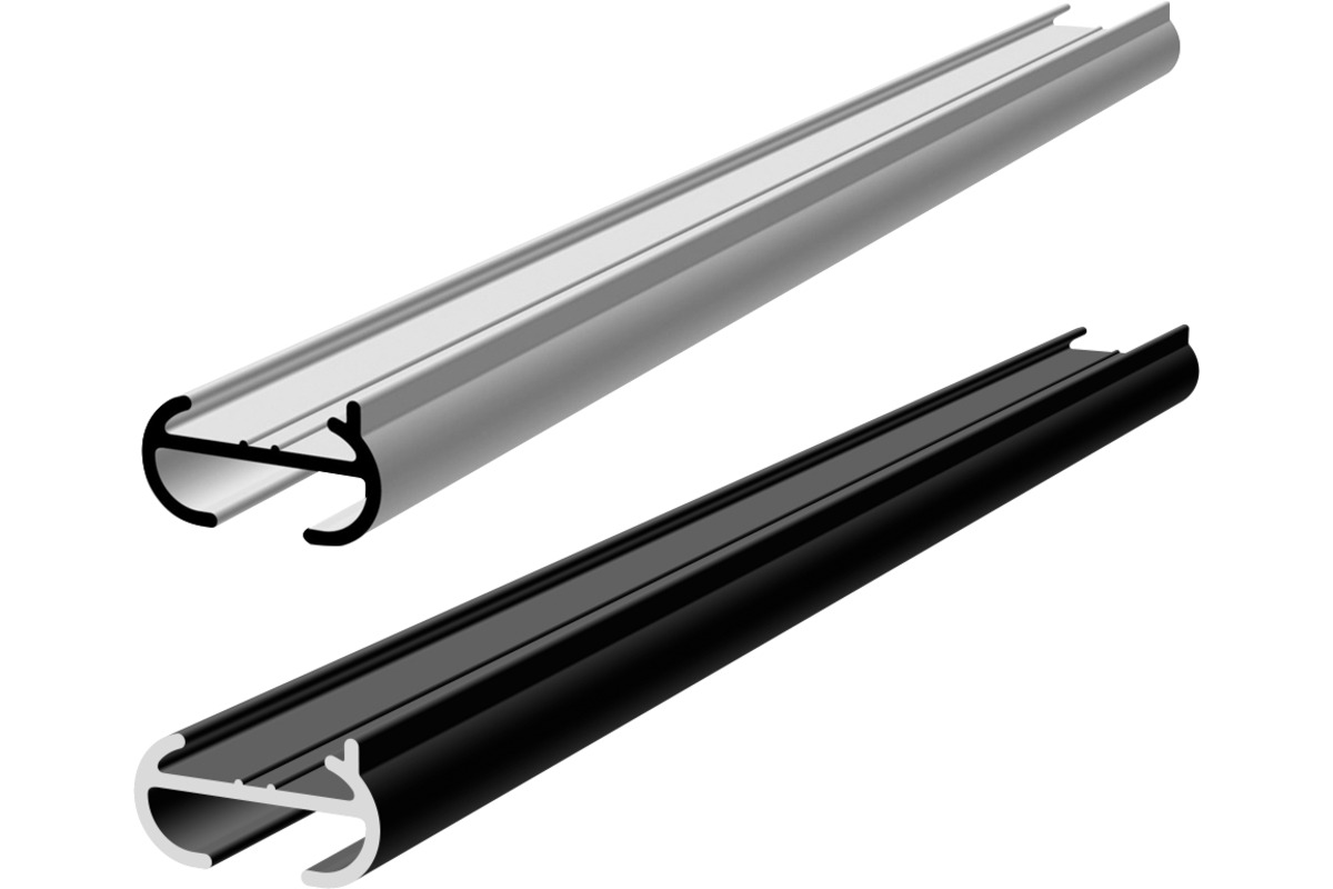 Rails à rideaux HAMOTEC avec rainure glissante Maxi HM 207