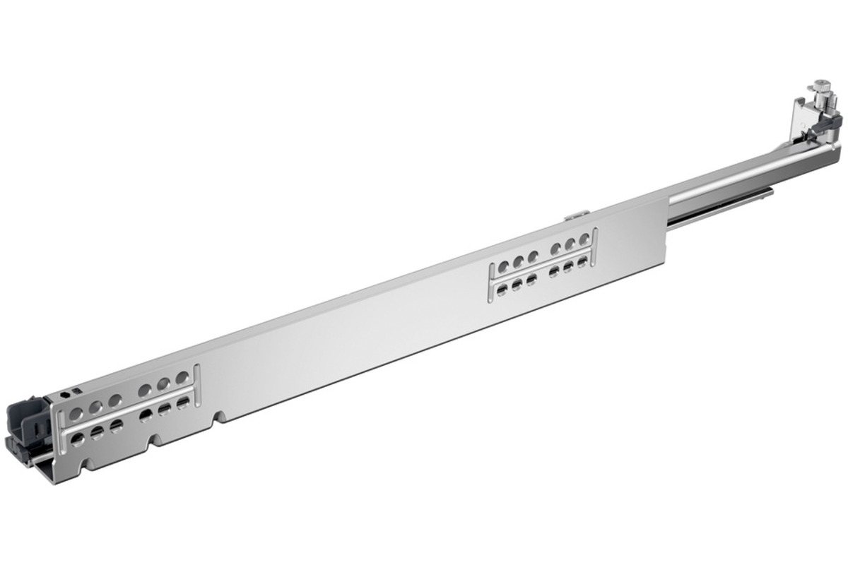 Coulisse à sortie totale HETTICH Quadro V6 5D 10/30 kg, avec Silent System, compatible avec Push to open Silent