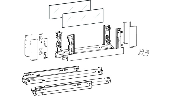 Kits complets tiroir HETTICH AvanTech YOU Inlay 187, 40 kg