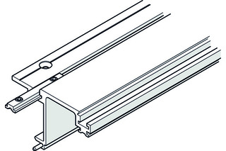 Connector parte interna, alto a destra/ 645 mm, alluminio anodizzato incolore