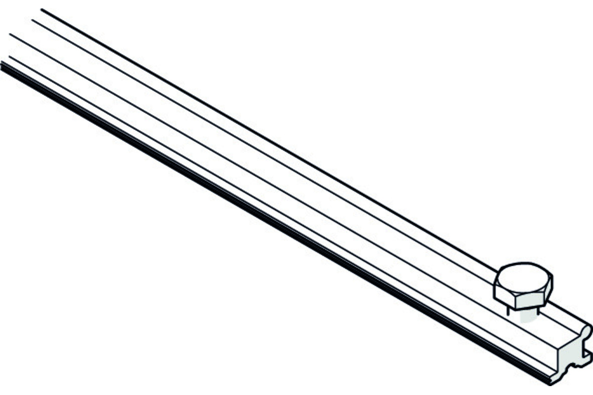 Connector profil de raccord. 500 mm, en bas gauche/en haut droite aluminium éloxé incolore