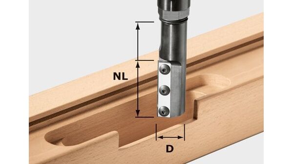 Frese per scanalare HW con coltelli reversibili con tagliente di base attacco conico diretto FESTOOL