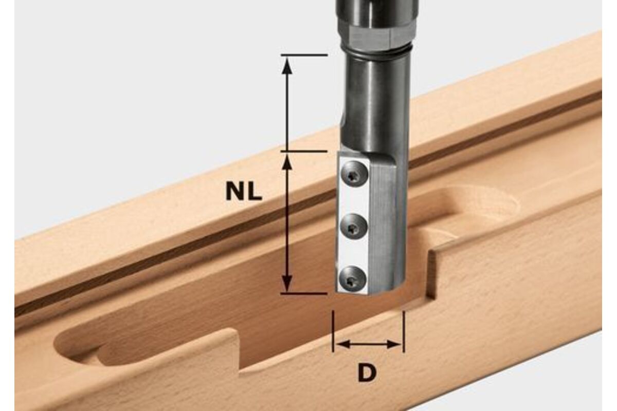 Frese per scanalare HW con coltelli reversibili con tagliente di base attacco conico diretto FESTOOL